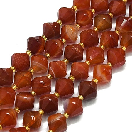 Natural Banded Agate Beads Strand G-I376-C05-01-1