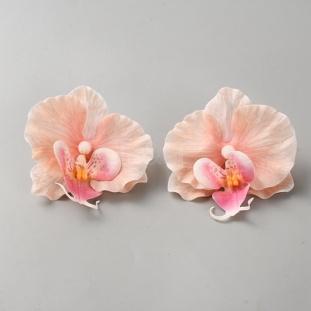 PU Leather Flower Shoe Buckle Clips DIY-WH0816-033F-1