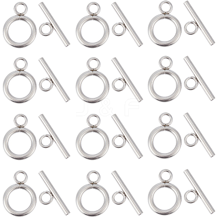 SUNNYCLUE 50Pcs 304 Stainless Steel Toggle Clasps STAS-SC0006-76-1