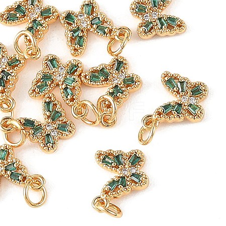 SHEGRACE Brass Micro Pave Cubic Zirconia Charms XGRQ5K456-628G-G-1