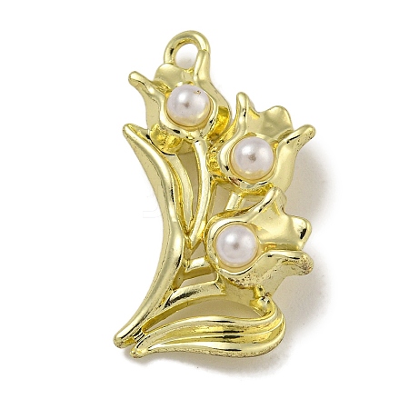 Alloy ABS Pearl Pendants PALLOY-F312-51G-03-1
