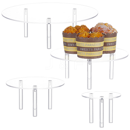 4-Tier Acrylic Cupcake Stand for Dessert Table AJEW-WH0596-209-1