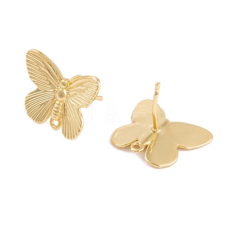 Rack Plating Brass Stud Earring KK-S374-02G-1