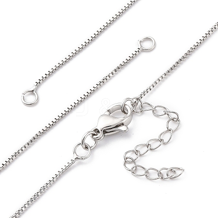 1MM Brass Box Chain Necklace Making NJEW-D302-79P-1