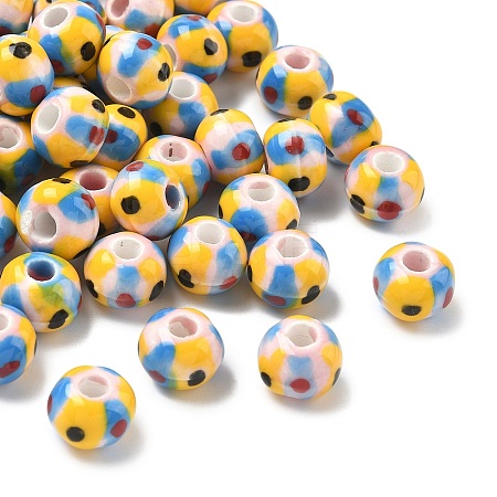 Handmade Porcelain European Beads PORC-C009-01A-1