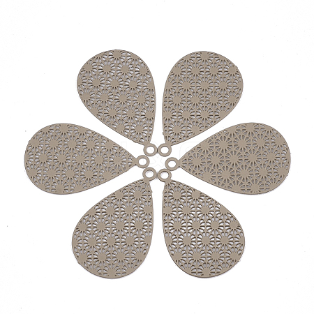 430 Stainless Steel Filigree Pendants LS-X-STAS-S108-25B-07-1