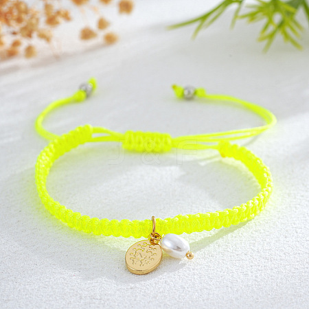Brass & Imitation Pearl Charm Bracelets PJ9657-3-1