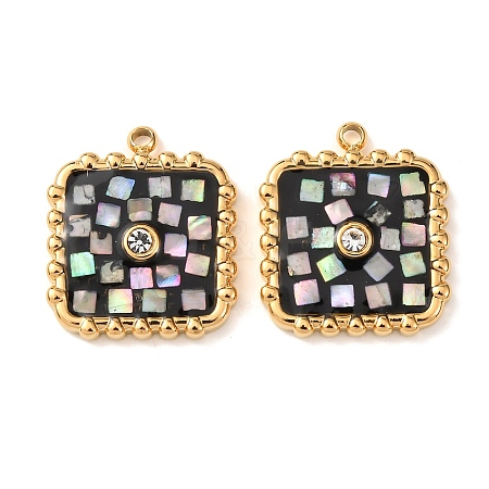 304 Stainless Steel Enamel Pendants STAS-F352-04A-02-1