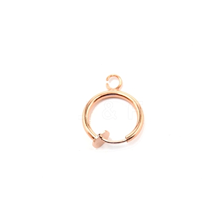 Brass Clip-on Hoop Earring Findings KK-WH0047-02C-1