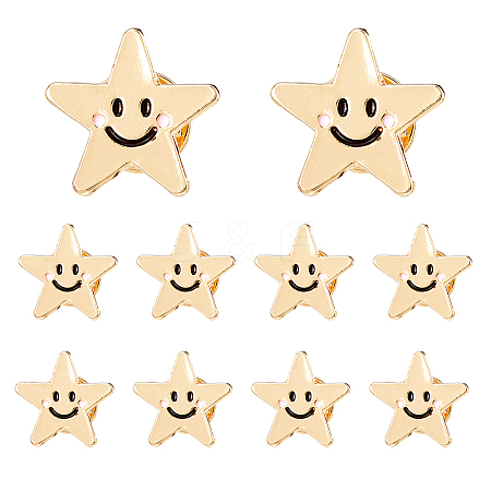 10Pcs Enamel Pins JEWB-FH0002-94-1