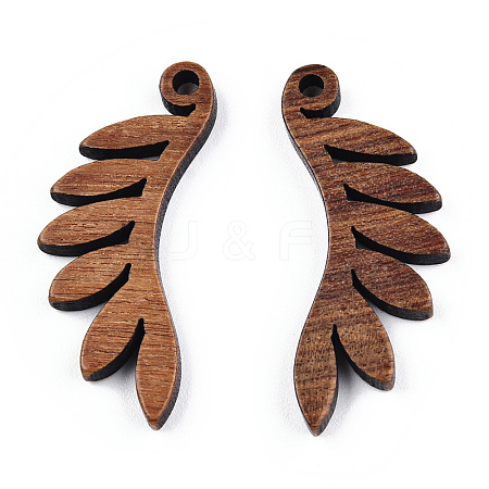 Natural Walnut Wood Pendants X-WOOD-T023-20-1