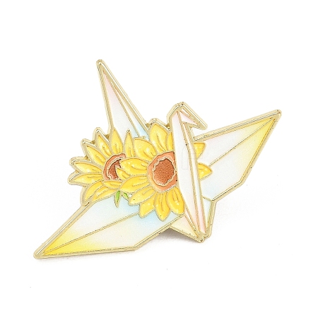 Light Gold Alloy Enamel Brooch JEWB-K018-39C-G-1