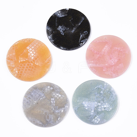 Cellulose Acetate(Resin) Pendants X-KY-T020-09-1