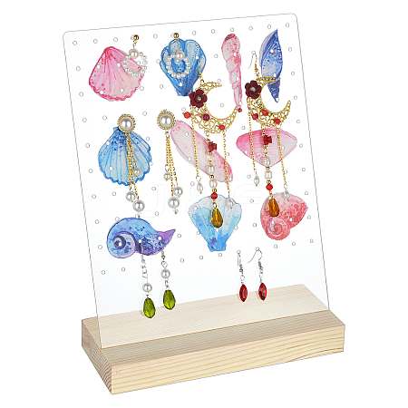 Acrylic Earrings Display Stands ODIS-WH0011-44-1