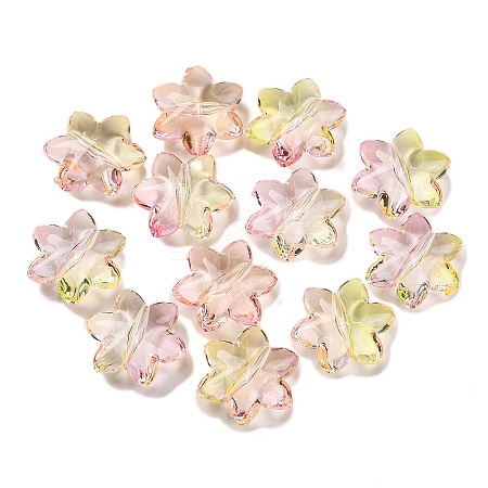 633Pcs Transparent Two Tone Acrylic Beads MACR-K359-18A-1