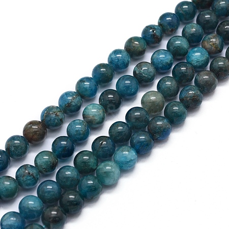 Natural Apatite Beads Strands G-F591-01-1