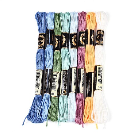 8 Skeins 8 Colors Polyester Sewing Thread OCOR-WH20074-09E-1