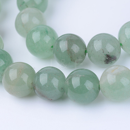 Natural Green Aventurine Beads Strands G-Q462-10mm-20-1