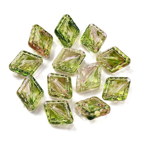 51Pcs Transparent Two Tone Acrylic Beads LS-MACR-K359-19B-1