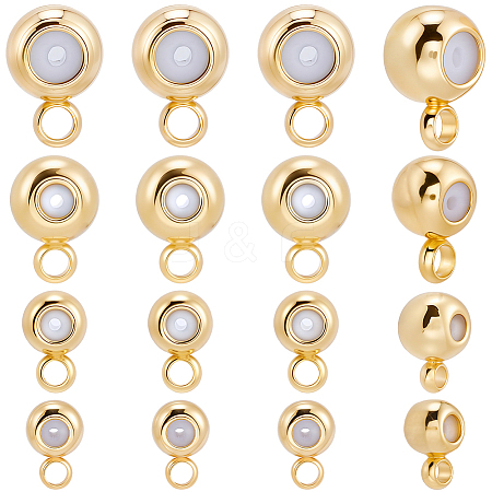 60Pcs 4 Styles Brass Tube Bails KK-BBC0022-76-1