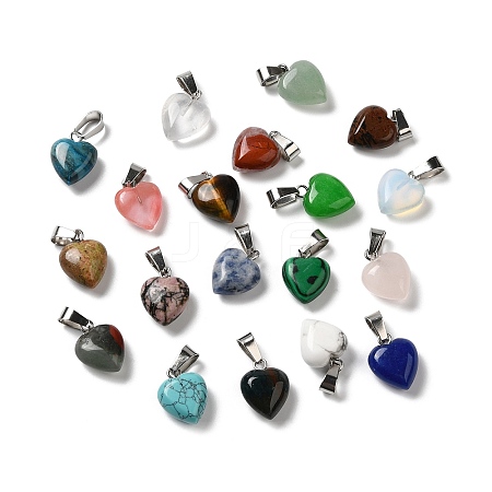 Natural & Synthetic Mixed Gemstone Pendants X-G-K335-05P-1