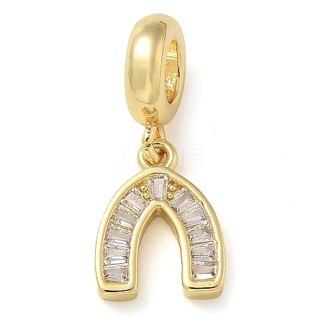 Rack Plating Brass Cubic Zirconia Pendants KK-K392-12G-1
