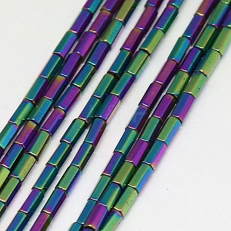 Electroplate Non-magnetic Synthetic Hematite Beads Strands G-J166-4x2mm-04-1