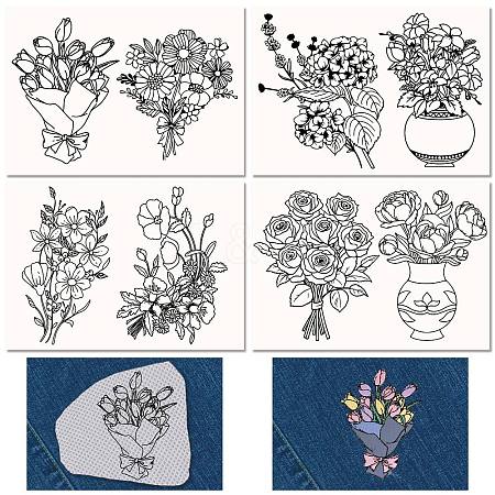 Non-Woven Embroidery Aid Drawing Sketch DIY-WH0538-007-1