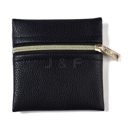 Imitation Leather Jewelry Storage Zipper Bags ABAG-G016-01A-05-1