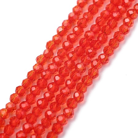 Electroplate Glass Beads Strands GLAA-F079-A-02-1