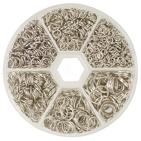 Iron Jump Rings Jewelry Basics Metal Findings Mixed Size IFIN-PH0001-06P-NF-1