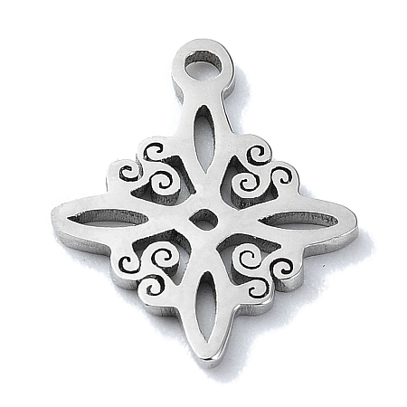 Non-Tarnish 304 Stainless Steel Charms STAS-C097-24P-1