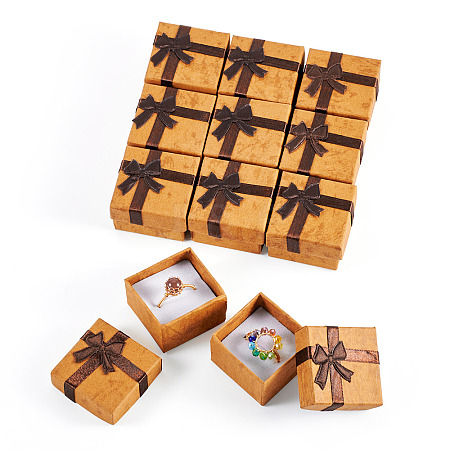 Square Paper Jewelry Ring Gift Boxes with Bowknot CON-TAC0010-80C-1