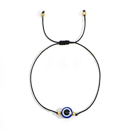 Bohemian Style Resin Evil Eye Bead Braided Bracelets BR6167-9-1
