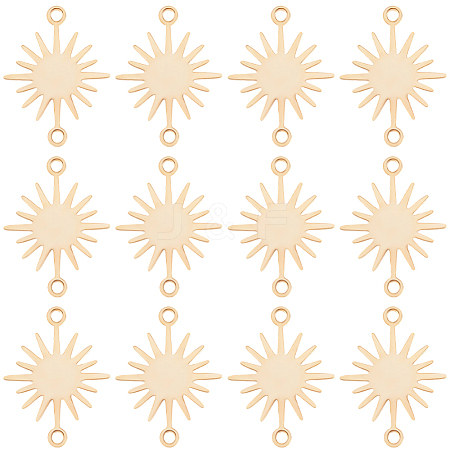40Pcs Brass Connector Charms KK-BBC0029-12G-1