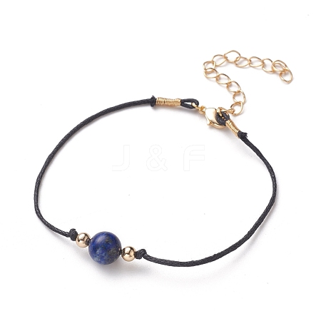 Natural Lapis Lazuli(Dyed) Beaded Bracelets BJEW-JB05505-04-1