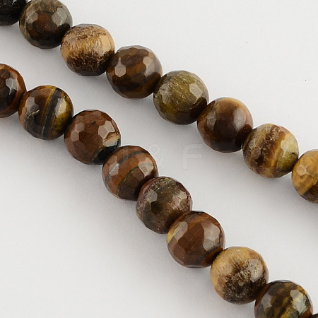 Natural Tiger Eye Round Bead Strands G-R203-10mm-1