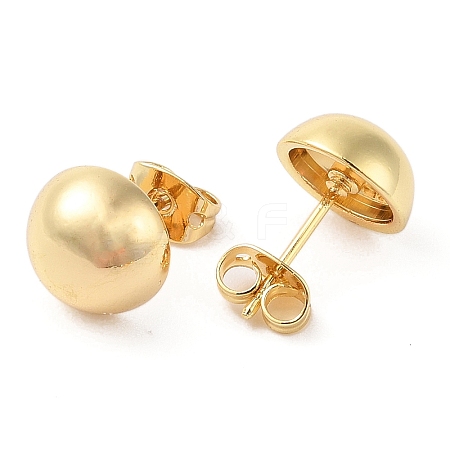 Rack Plating Brass Stud Earrings for Women EJEW-G394-18D-G-1