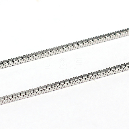 3.28 Feet 304 Stainless Steel Square Snake Chains X-CHS-L001-165-1.2mm-1