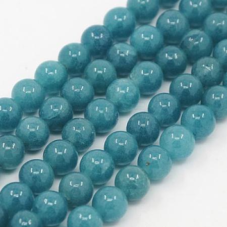 Natural White Jade Beads Strands X-G-G051-R1-10mm-1