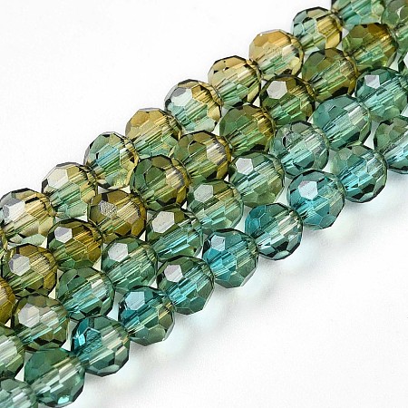 Baking Paint Transparent Glass Beads Strands DGLA-A035-T4mm-A08-1