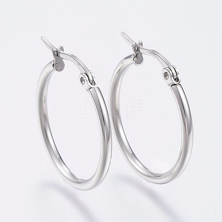 Tarnish Resistant 304 Stainless Steel Hoop Earrings EJEW-F105-10P-1