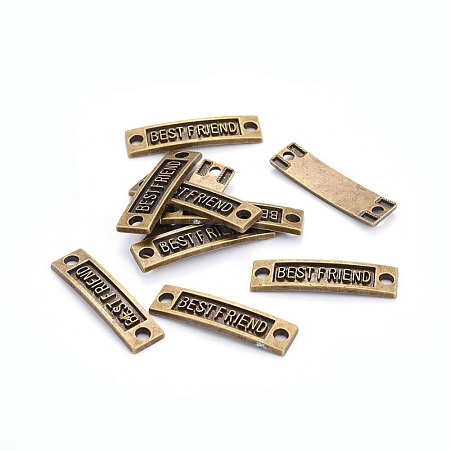 Tibetan Style Links connectors for Friendship TIBE-4270-AB-FF-1