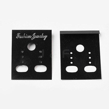 Plastic Earring Display Card X-BCOF-WH0001-02-1