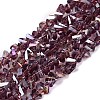 Electroplate Transparent Glass Beads Strands EGLA-Q139-01A-A15-1