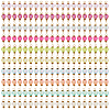 200Pcs 10 Colors Transparent Acrylic Pendants PALLOY-GO00013-1