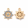 Rack Plating Eco-friendly Alloy Rhinestone Pendants FIND-A025-01G-03-1