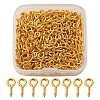 500Pcs Iron Screw Eye Pin Peg Bails FIND-YW0003-06G-1