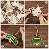 40Pcs Moth Unfinished Blank Wooden Pendants Set for Painting Arts AJEW-FH0006-65-5
