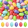 60Pcs 6 Colors Opaque Acrylic European Beads SACR-CJ0001-92-1
